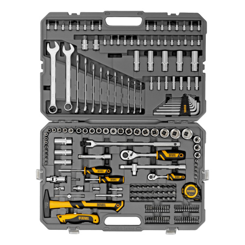 Набор инструментов, 1/2", 1/4", CrV, S2, пластиковый кейс, 194 предмета Denzel по ценам производителя в Казани с доставкой по всей России