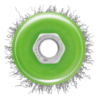 Щетка для УШМ, 65 мм, М14, "чашка", витая проволока 0.3 мм Сибртех по ценам производителя в Казани с доставкой по всей России