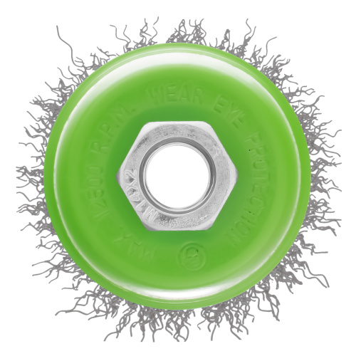 Щетка для УШМ, 65 мм, М14, "чашка", витая проволока 0.3 мм Сибртех по ценам производителя в Казани с доставкой по всей России