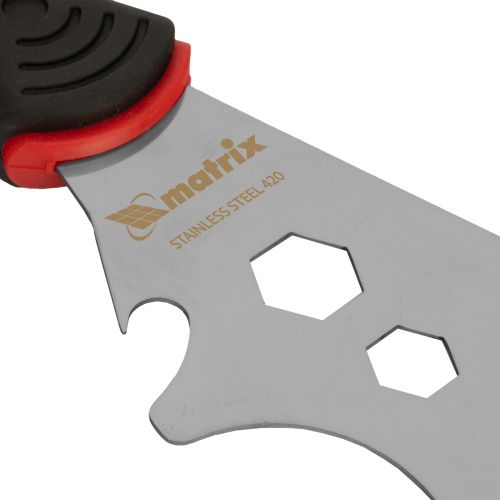 Шпатель-скребок многофункциональный 9 в 1, нержавеющая сталь, 2-компонентная рукоятка Matrix купить в Москве с доставкой по всей России | ProtosMarket.ru