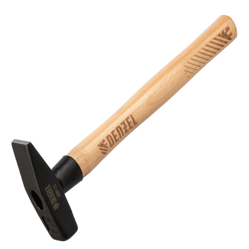 Молоток слесарный, 300 г, кованый квадратный боек, буковая рукоятка Denzel по ценам производителя в Казани с доставкой по всей России