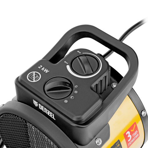 Тепловая пушка, керамический нагреватель (тепловентилятор) DHC 2-100, 230 В, 0.025/1/2 кВт Denzel по ценам производителя в Казани с доставкой по всей России