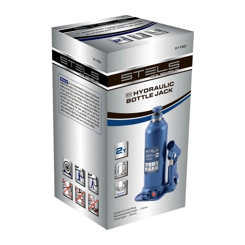 Домкрат гидравлический бутылочный, 2 т, h подъема 178-338 мм Stels купить в Москве с доставкой по всей России | ProtosMarket.ru