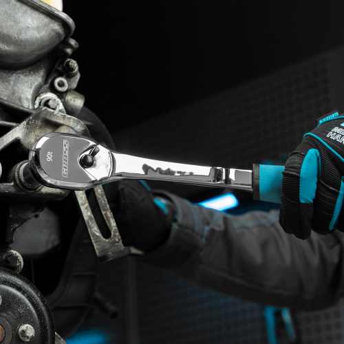 Ключ-трещотка 1/2", CrV, 90 зубьев, усиленный, хром Gross купить в Москве с доставкой по всей России | ProtosMarket.ru