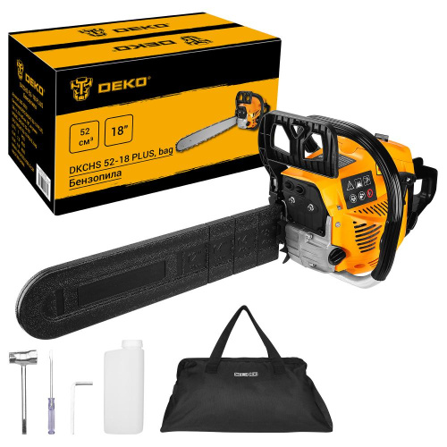Бензопила DEKO DKCHS 52-18 PLUS, 3,8 л.с., 52 куб.см, 18", в сумке купить в Москве с доставкой по всей России | ProtosMarket.ru