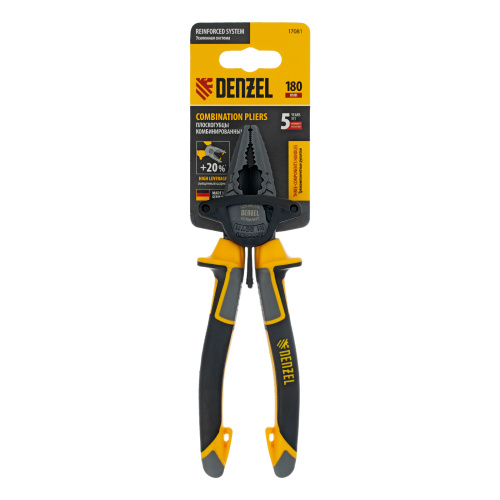 Плоскогубцы комбинированные 180 мм, трехкомпонентные рукоятки Denzel купить в Москве с доставкой по всей России | ProtosMarket.ru