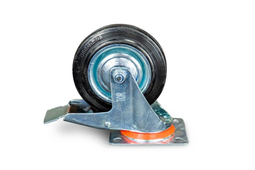 Колесо поворотное резина SCb 63 160 мм с тормозом (N) купить в Москве с доставкой по всей России | ProtosMarket.ru