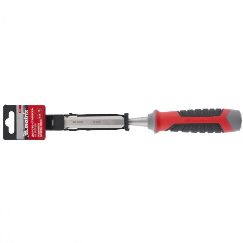 Долото-стамеска, 16 мм, 60 CrV, трехкомпонентная обрезиненная рукоятка Matrix купить в Москве с доставкой по всей России | ProtosMarket.ru