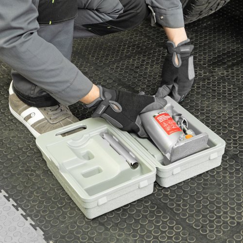 Домкрат гидравлический бутылочный, 5 т, h подъема 197-382 мм, в пластиковом кейсе Matrix купить в Москве с доставкой по всей России | ProtosMarket.ru