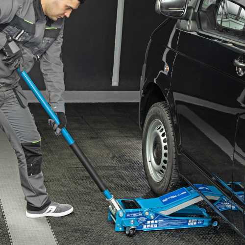 Домкрат гидравлический подкатной, быстрый подъем, 3т Low Profile Quick, 75-515 мм, профессиональный Stels купить в Москве с доставкой по всей России | ProtosMarket.ru