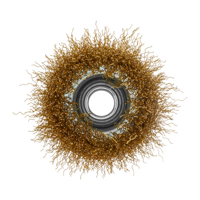 Щетка для УШМ, 65 мм, М14, "чашка", латунированная витая проволока Matrix по ценам производителя в Казани с доставкой по всей России