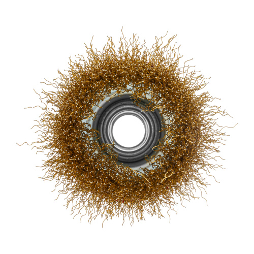 Щетка для УШМ, 65 мм, М14, "чашка", латунированная витая проволока Matrix по ценам производителя в Казани с доставкой по всей России