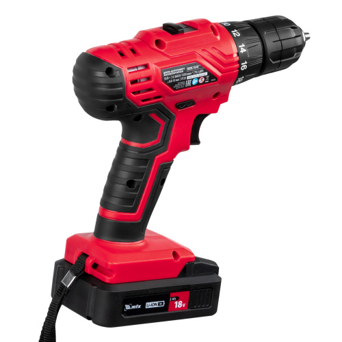 Дрель-шуруповерт аккумуляторная MCDL-18-02, Li-Ion, 18 В, 2 акк. MTX по ценам производителя в Казани с доставкой по всей России