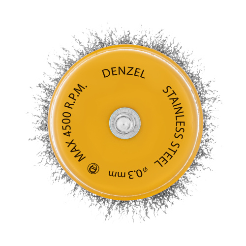 Щетка для дрели, 75 мм, Чашка, со шпилькой, нержавеющая витая проволока Denzel по ценам производителя в Казани с доставкой по всей России
