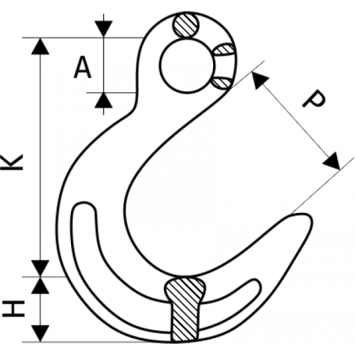 Крюк с широким зевом 3,2 т, размер 3/8 купить в Москве с доставкой по всей России | ProtosMarket.ru