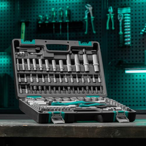 Набор инструментов 1/2", 1/4", CrV, 12 гранные головки, пластиковый кейс, 94 предмета Stels купить в Москве с доставкой по всей России | ProtosMarket.ru