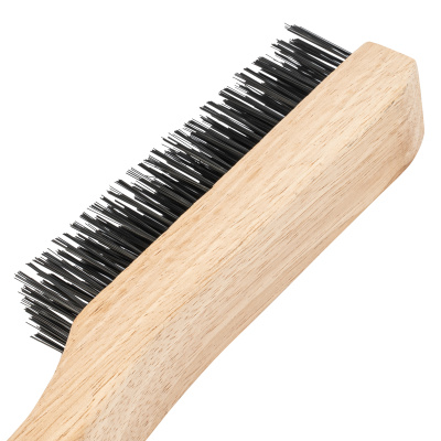 Щетка зачистная шестирядная, закаленная прямая проволока с деревянной ручкой Сибртех купить в Москве с доставкой по всей России | ProtosMarket.ru