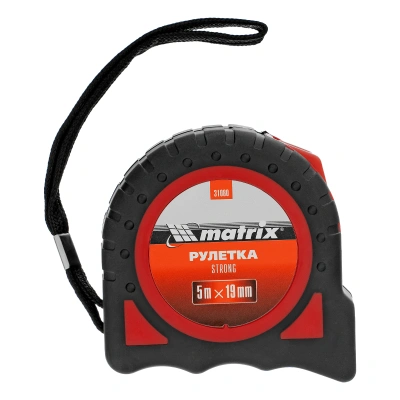 Рулетка Strong,5 м х 19 мм,обрезиненный корпус Matrix по ценам производителя в Казани с доставкой по всей России
