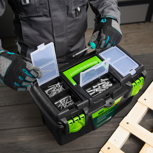 Ящик для инструментов 18 ”, с органайзерами Сибртех купить в Москве с доставкой по всей России | ProtosMarket.ru