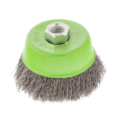 Щетка для УШМ, 75 мм, М14, "чашка", витая проволока 0.3 мм Сибртех по ценам производителя в Казани с доставкой по всей России