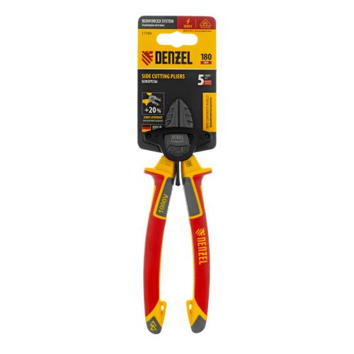 Бокорезы, диэлектрические рукоятки, до 1000 В, трехкомпонентные рукоятки, 180 мм Denzel купить в Москве с доставкой по всей России | ProtosMarket.ru