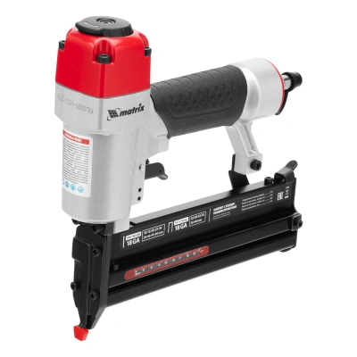 Нейлер-степлер пневматический 2 в 1, гвозди 18GA длина 10-50 мм, скобы 18GA длина 25-40 мм Matrix