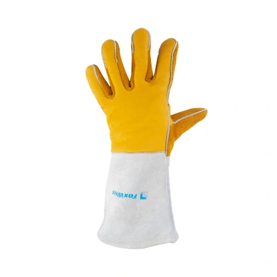 Краги спилковые водоотталкивающие "Защита" (артикул 10-2750L, пр-во FoxWeld/КНР) купить в Москве с доставкой по всей России | ProtosMarket.ru