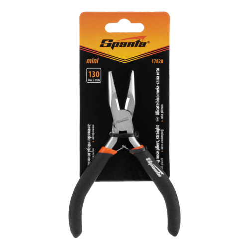 Длинногубцы прямые Mini, 130 мм, никелированные, авторазжим Sparta купить в Москве с доставкой по всей России | ProtosMarket.ru