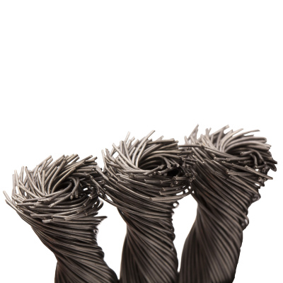 Щетка для УШМ, 150 мм, "Плоская", крученая нержавеющая проволока 0.5мм, посадка 22.2 мм Denzel купить в Москве с доставкой по всей России | ProtosMarket.ru