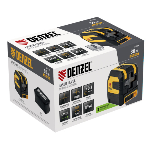 Лазерный уровень LX 03 Green, 30 м, 520 нм, резьба 1/4" Denzel купить в Москве с доставкой по всей России | ProtosMarket.ru