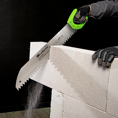 Ножовка по пенобетону, 550 мм, двухкомпонентная рукоятка Сибртех купить в Москве с доставкой по всей России | ProtosMarket.ru