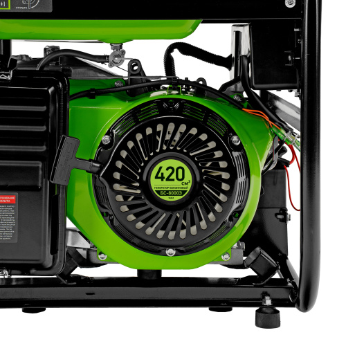 Генератор бензиновый БС-8000Э, 6,6 кВт, 230В, четырехтактный, 25 л, электростартер Сибртех по ценам производителя в Казани с доставкой по всей России