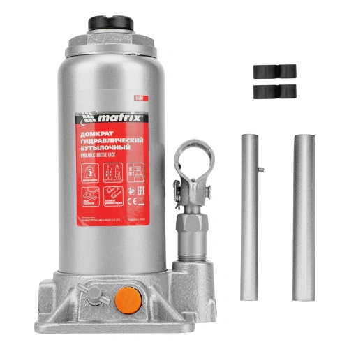 Домкрат гидравлический бутылочный, 5 т, h подъема 197-382 мм Matrix купить в Москве с доставкой по всей России | ProtosMarket.ru