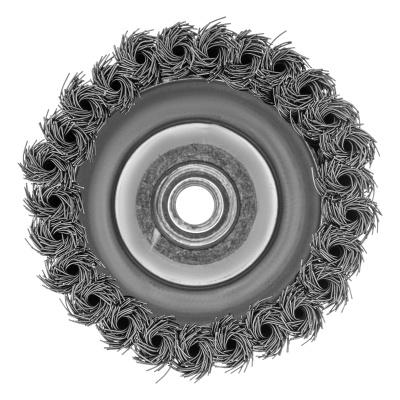 Щетка для УШМ Heavy Duty, 100 мм, М14, "чашка", крученая проволока 0.5 мм Matrix по ценам производителя в Казани с доставкой по всей России