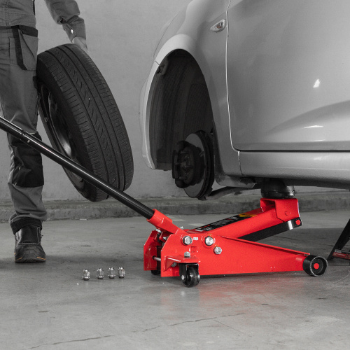 Домкрат гидравлический подкатной, 3 т, h подъема 130-465 мм Sparta купить в Москве с доставкой по всей России | ProtosMarket.ru