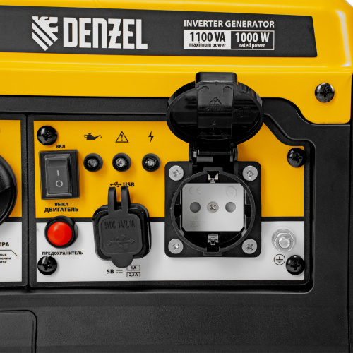 Генератор инверторный GS-1100iF, 1,1 кВт, 230 В, ручной старт DENZEL купить в Москве с доставкой по всей России | ProtosMarket.ru