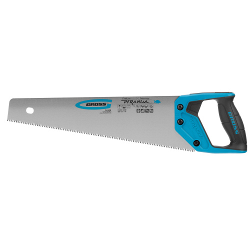 Ножовка по дереву "Piranha", 400 мм, 7-8 TPI, зуб-3D, каленый зуб, двухкомпонентная рукоятка Gross купить в Москве с доставкой по всей России | ProtosMarket.ru