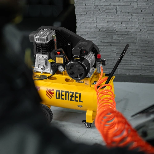 Компрессор воздушный рем. привод BCI 2100/50, 2,1 кВт, 50 литров, 400 л/мин Denzel по ценам производителя в Казани с доставкой по всей России