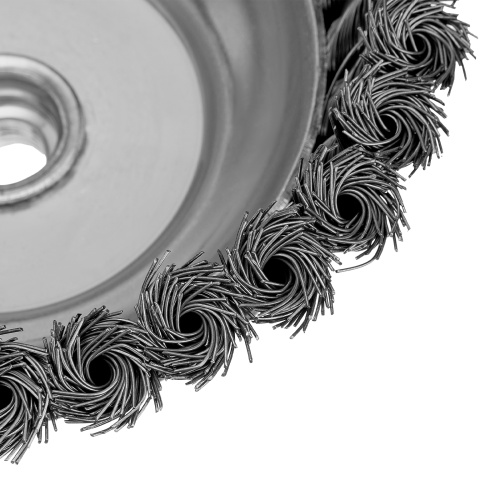 Щетка для УШМ, 150 мм, М14, "чашка", крученая проволока 0.5 мм Matrix по ценам производителя в Казани с доставкой по всей России