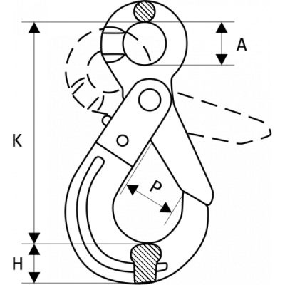 Крюк самозакрывающийся  5,3т, размер 13 - 8 купить в Москве с доставкой по всей России | ProtosMarket.ru