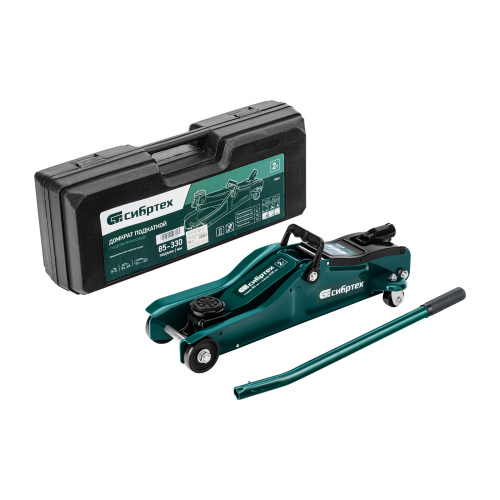 Домкрат гидравлический подкатной, 2 т, 85-330 мм, низкий подхват, в пласт. кейсе Сибртех по ценам производителя в Казани с доставкой по всей России