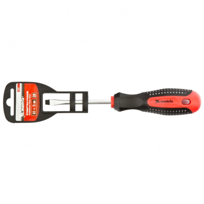 Отвертка Fusion, SL5 х 75 мм, CrV, трехкомпонентная рукоятка "Anti slip" Matrix купить в Москве с доставкой по всей России | ProtosMarket.ru