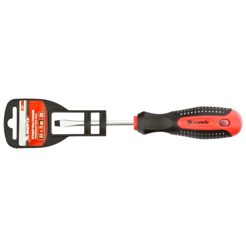 Отвертка Fusion, SL5 х 75 мм, CrV, трехкомпонентная рукоятка "Anti slip" Matrix купить в Москве с доставкой по всей России | ProtosMarket.ru