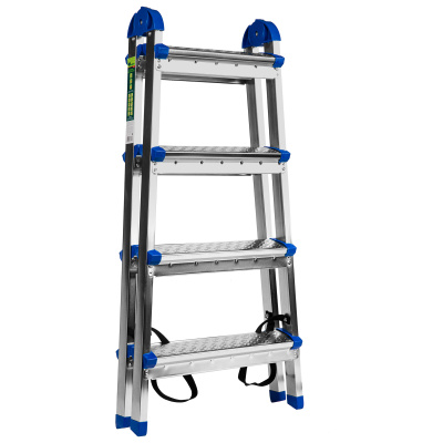 Стремянка двухсторонняя 4 ступени, сталь профиль, стальные ступени, Сибртех купить в Москве с доставкой по всей России | ProtosMarket.ru