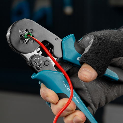 Клещи (пресс-клещи) для обжима наконечников электропроводов с сечением 0.25-8 мм2 Gross по ценам производителя в Казани с доставкой по всей России