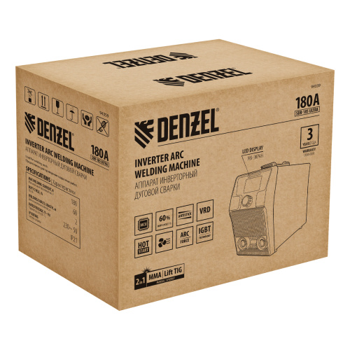 Аппарат инвертор. дуговой сварки SDR-185 Ultra, 180 А, ПВ 60% Denzel по ценам производителя в Казани с доставкой по всей России