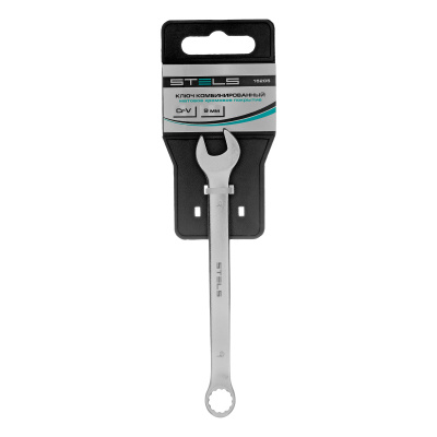 Ключ комбинированный, 9 мм, CrV, матовый хром Stels по ценам производителя в Казани с доставкой по всей России