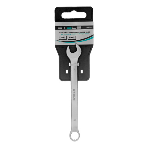 Ключ комбинированный, 9 мм, CrV, матовый хром Stels по ценам производителя в Казани с доставкой по всей России