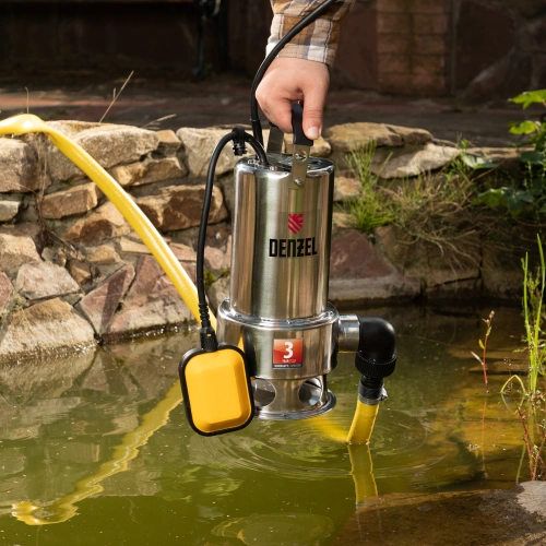 Дренажный насос DP1100X, 1100 Вт, подъем 11 м, 15500 л/ч Denzel по ценам производителя в Казани с доставкой по всей России