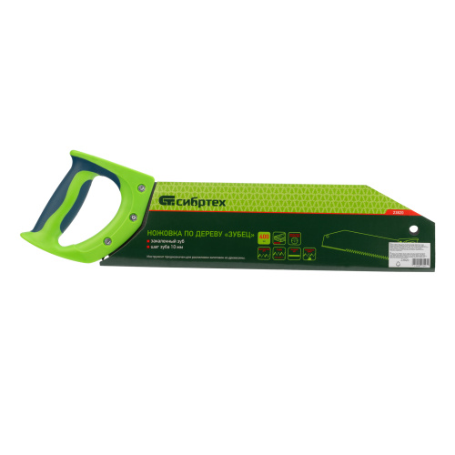 Ножовка по дереву "Зубец", 400 мм, шаг зуба 10 мм, каленый зуб 2D, двухкомпонентная рукоятка Сибртех купить в Москве с доставкой по всей России | ProtosMarket.ru